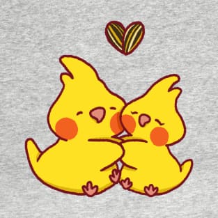 Cockatiels hugging T-Shirt